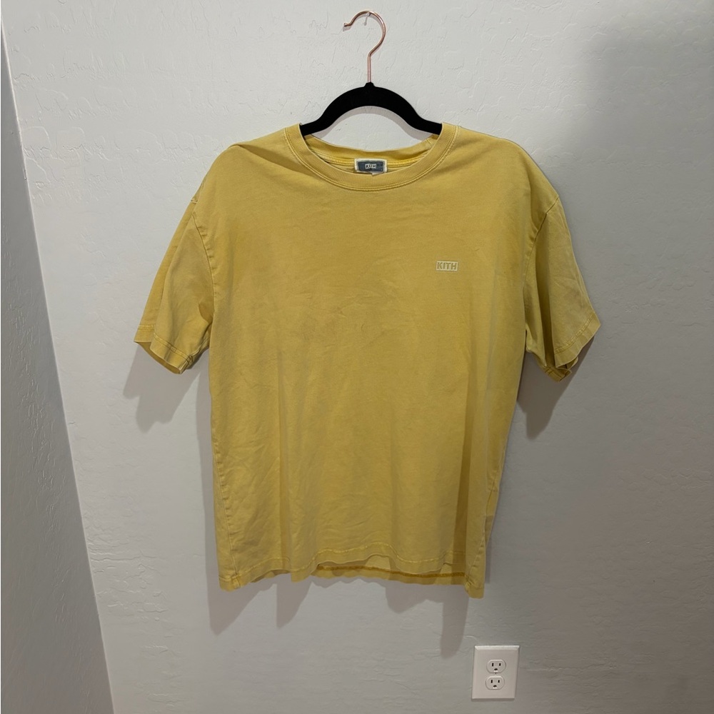 Kith Men's Yellow pastel box logo Tee